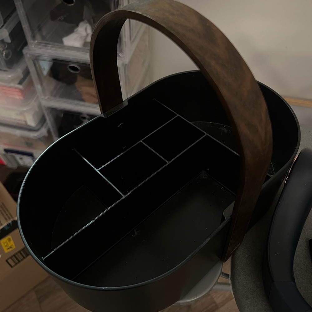 Black and Brown Organizer Basket
